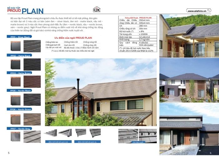 Proud Plain (PP40) – Ngói phẳng hiện đại