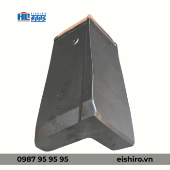 Ngói Cuối Rìa Phải Eishiro được lắp ở cuối hàng ngói rìa phải, giúp che kín mép mái, chống thấm gió và hoàn thiện vẻ đẹp tinh tế cho công trình