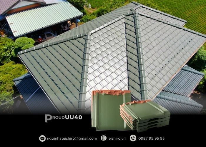 Ngói Nhật Eishiro Matte Green