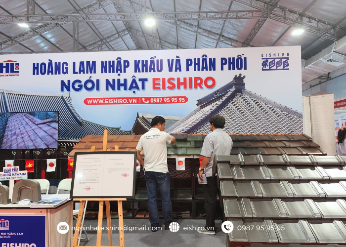 Hoạt động tại gian hàng Ngói Nhật Eishiro trong Vietbuild 2026